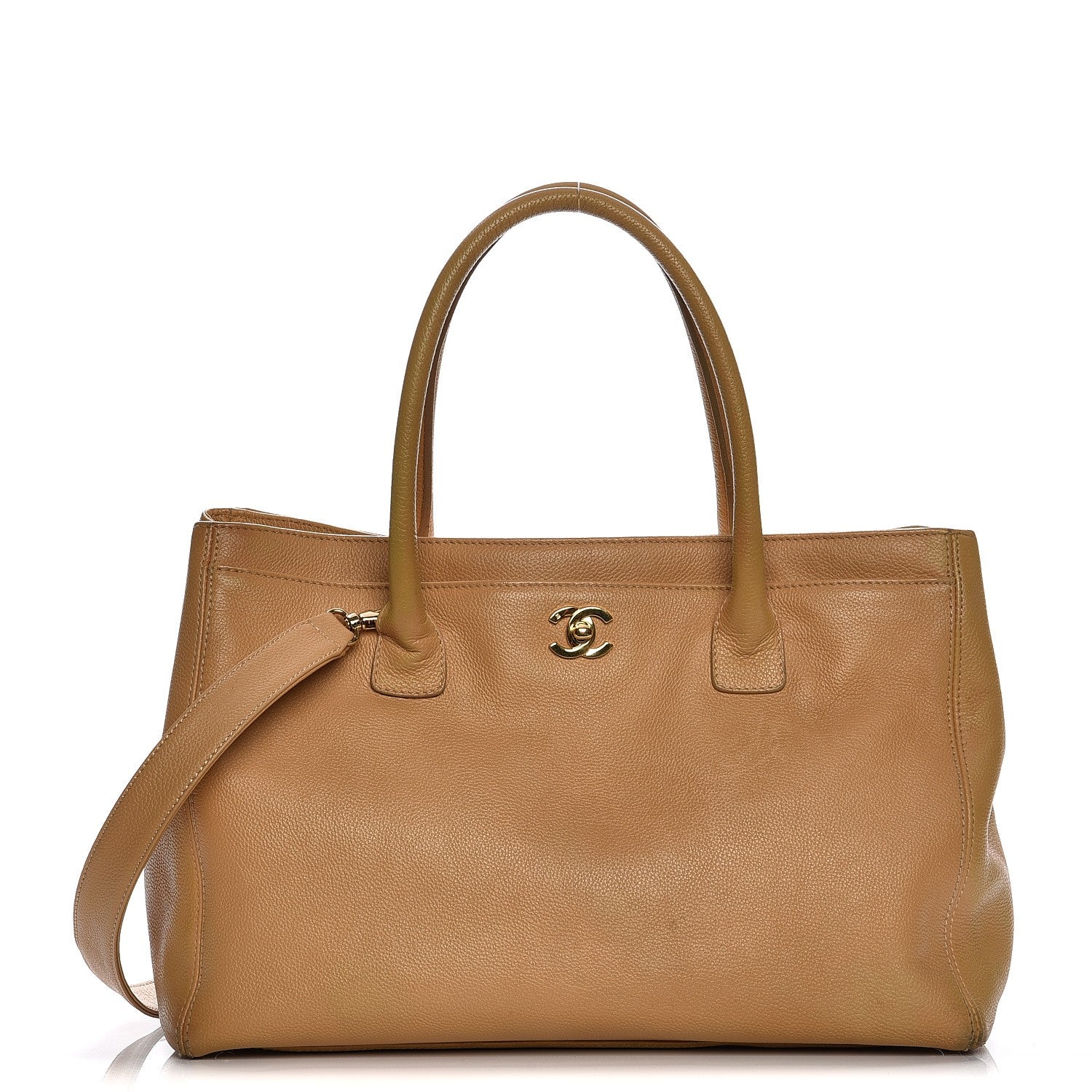 Chanel Calfskin Cerf Executive Shopper Tote Beige 1 of 19