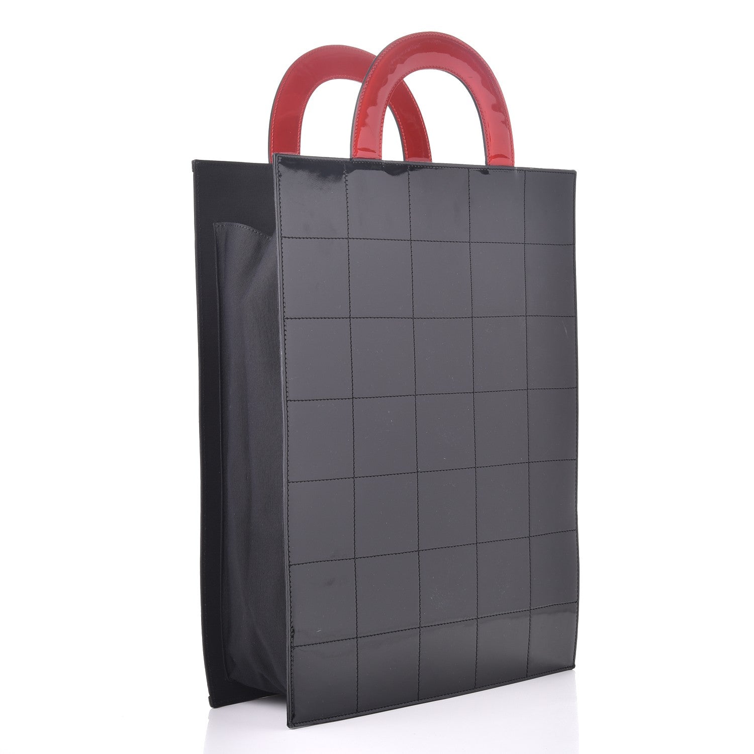 Chanel Patent Printed Shopping Tote Red 3 of 7