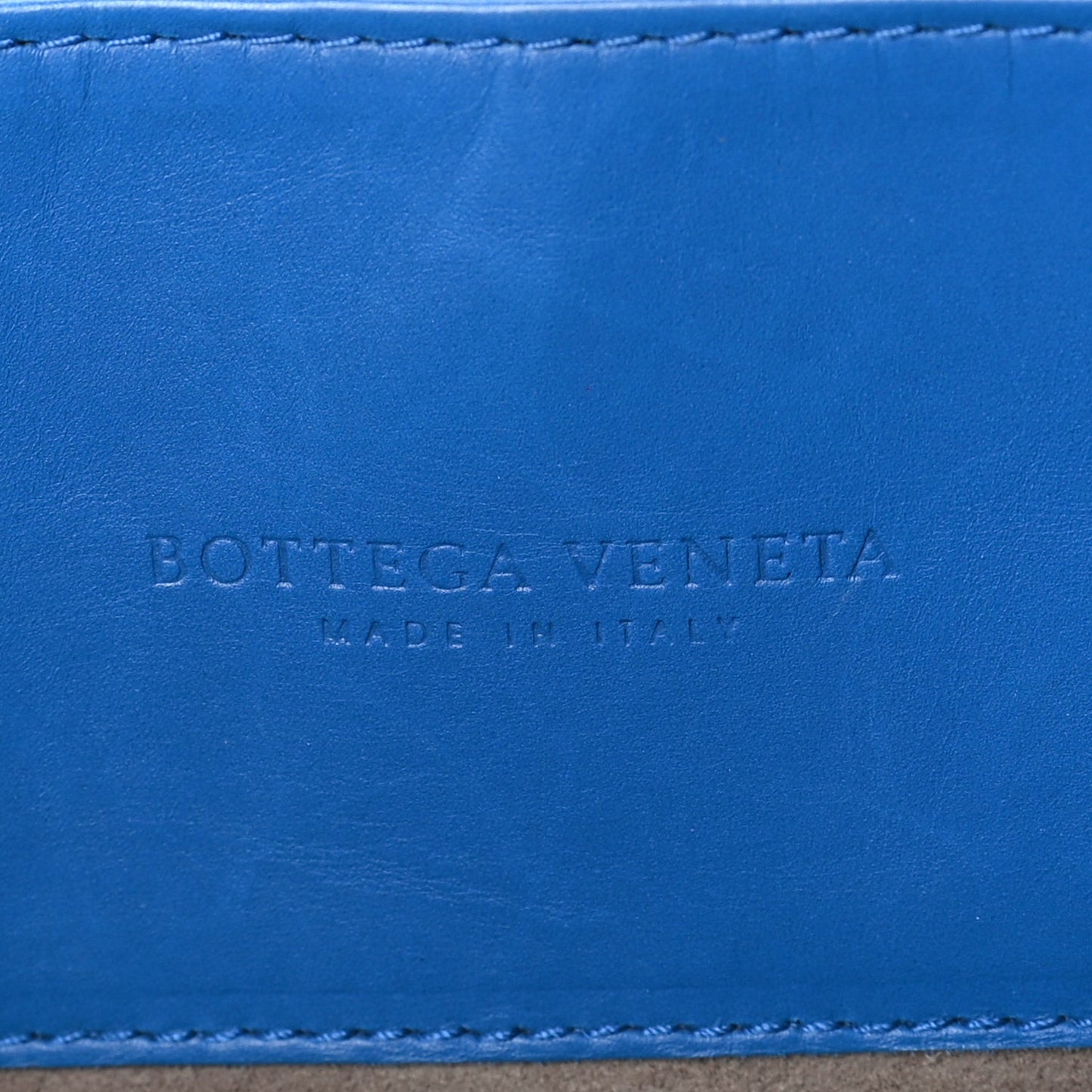Light Calf Intrecciato Small Roma Tote  Blue