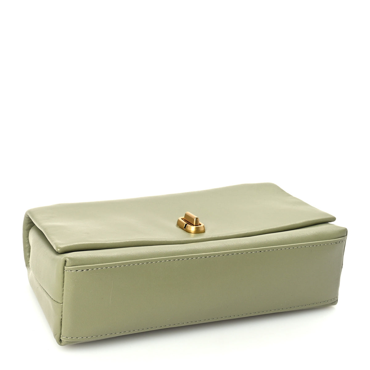 Calfskin Mini Dual Chain Bag Green
