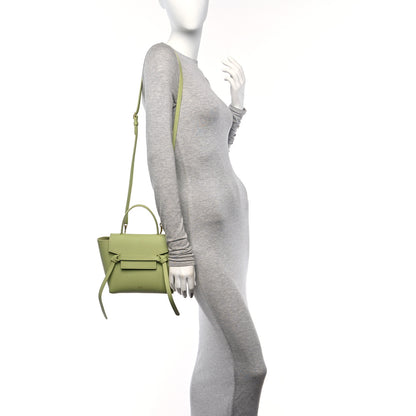 Celine Grained Calfskin Nano Belt Bag Vert D'eau 2 of 11