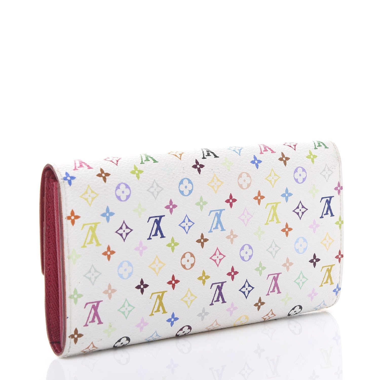 Louis Vuitton Monogram Multicolor Sarah Wallet White Eglantine 2 of 11