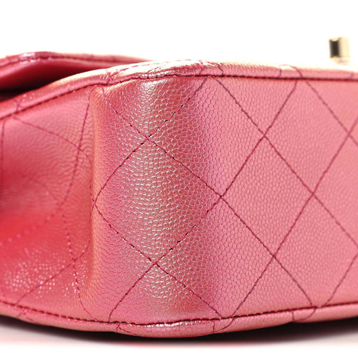 Chanel Iridescent Caviar Quilted Medium Double Flap Dark Pink 10 of 10