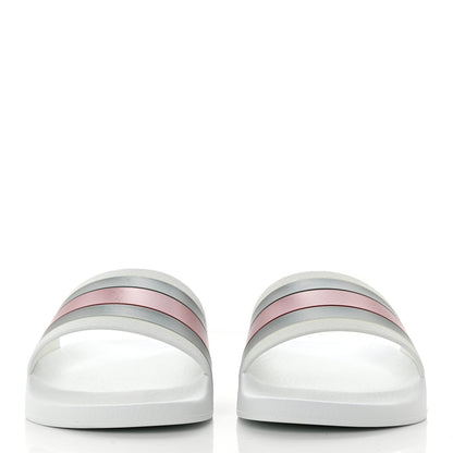 Gucci Rubber Web Mens Pool Slide Sandals 8 Great White 2 of 8