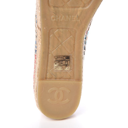 Chanel Patent Fabric CC Espadrilles 39 Multicolor Black 8 of 10