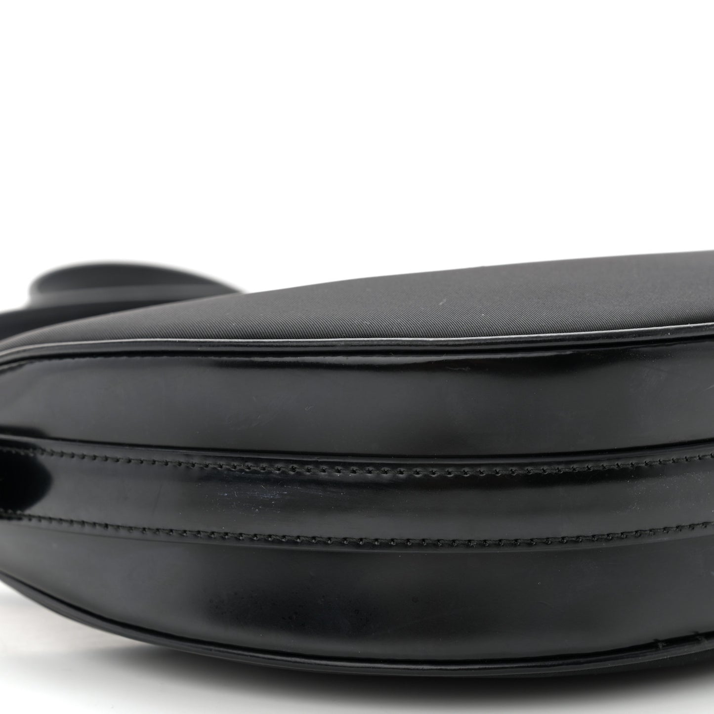 Re-Nylon Spazzolato Small Arque Shoulder Bag Black