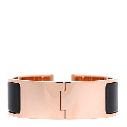 Hermes Enamel Wide Clic Clac H Bracelet PM Black 3 of 5