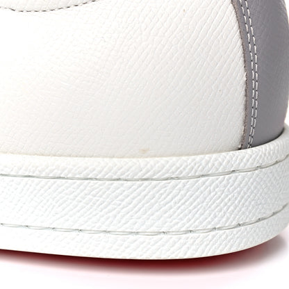 Hermes Epsom Suede Boomerang Sneakers 40 White Gris 9 of 10