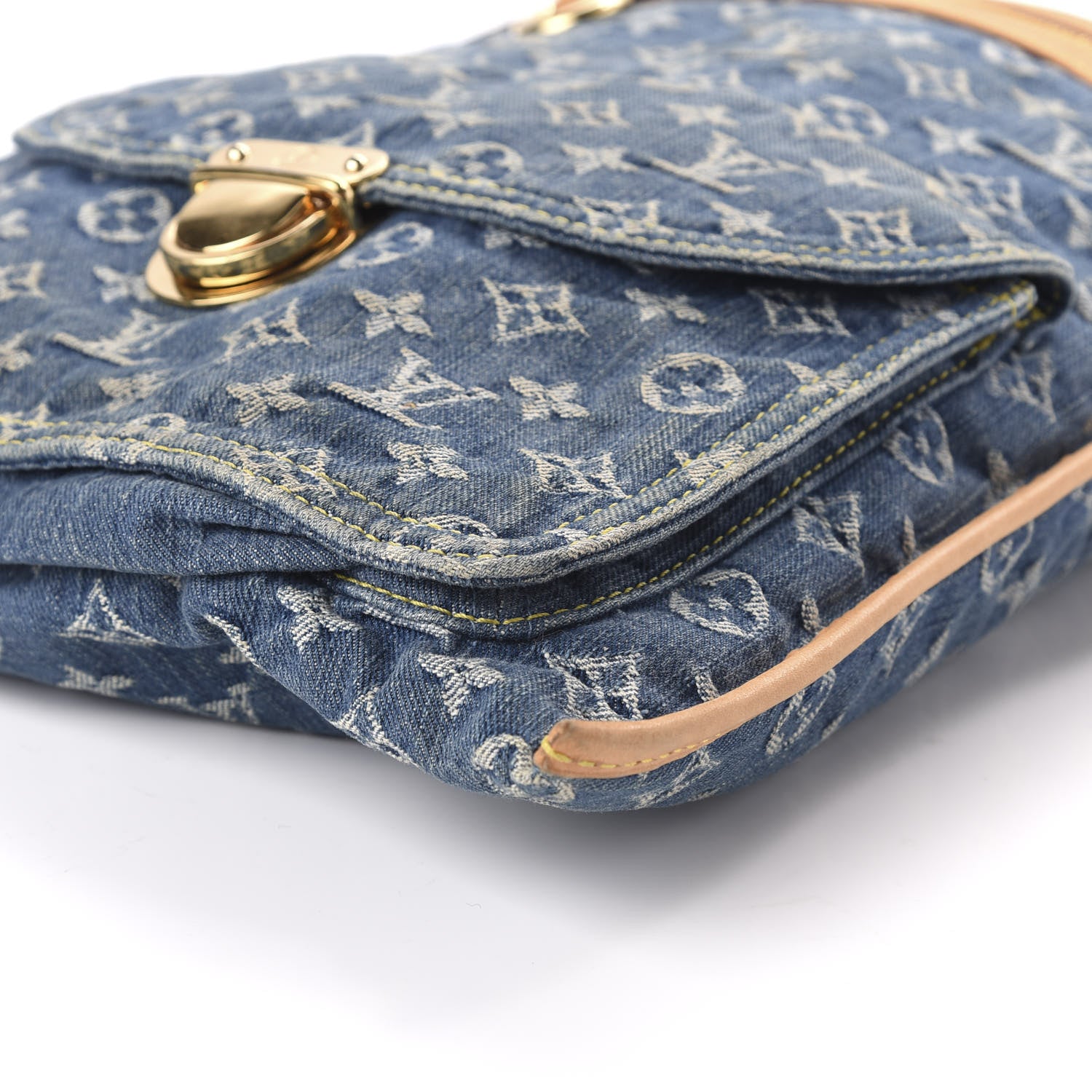 Louis Vuitton Monogram Denim Sac Plat Blue 7 of 9