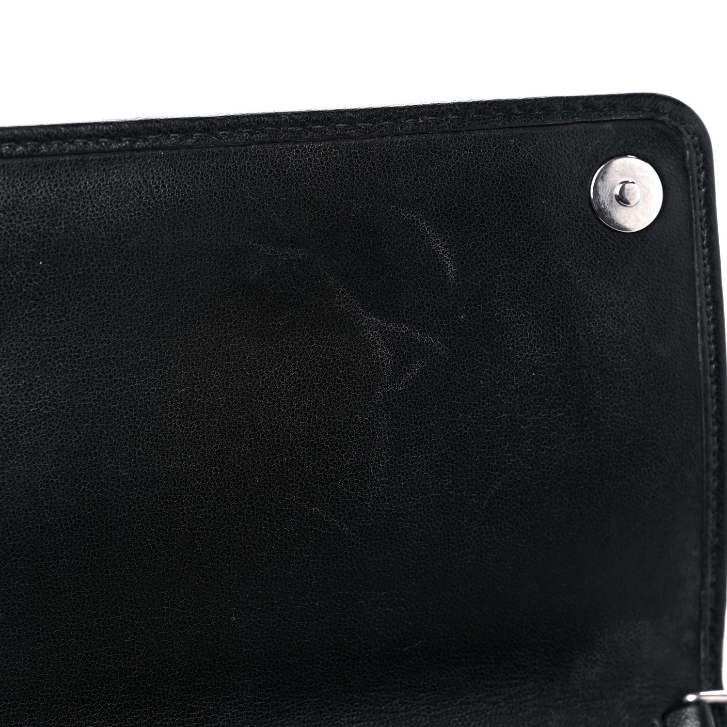 Prada Soft Calfskin Impunture Diagramme Chain Wallet Black 9 of 10