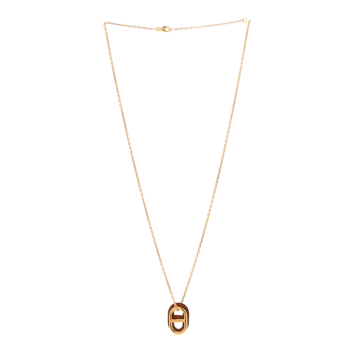 Hermes Swift O'Maillon Pendant Necklace Gold 3 of 6