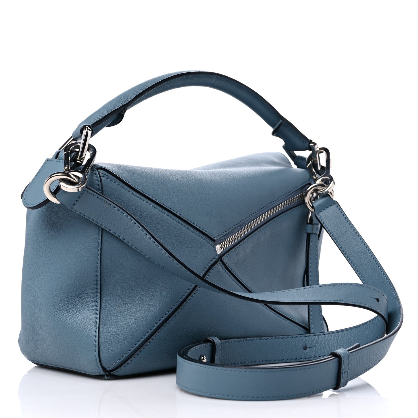 Calfskin Small Puzzle Bag Stone Blue