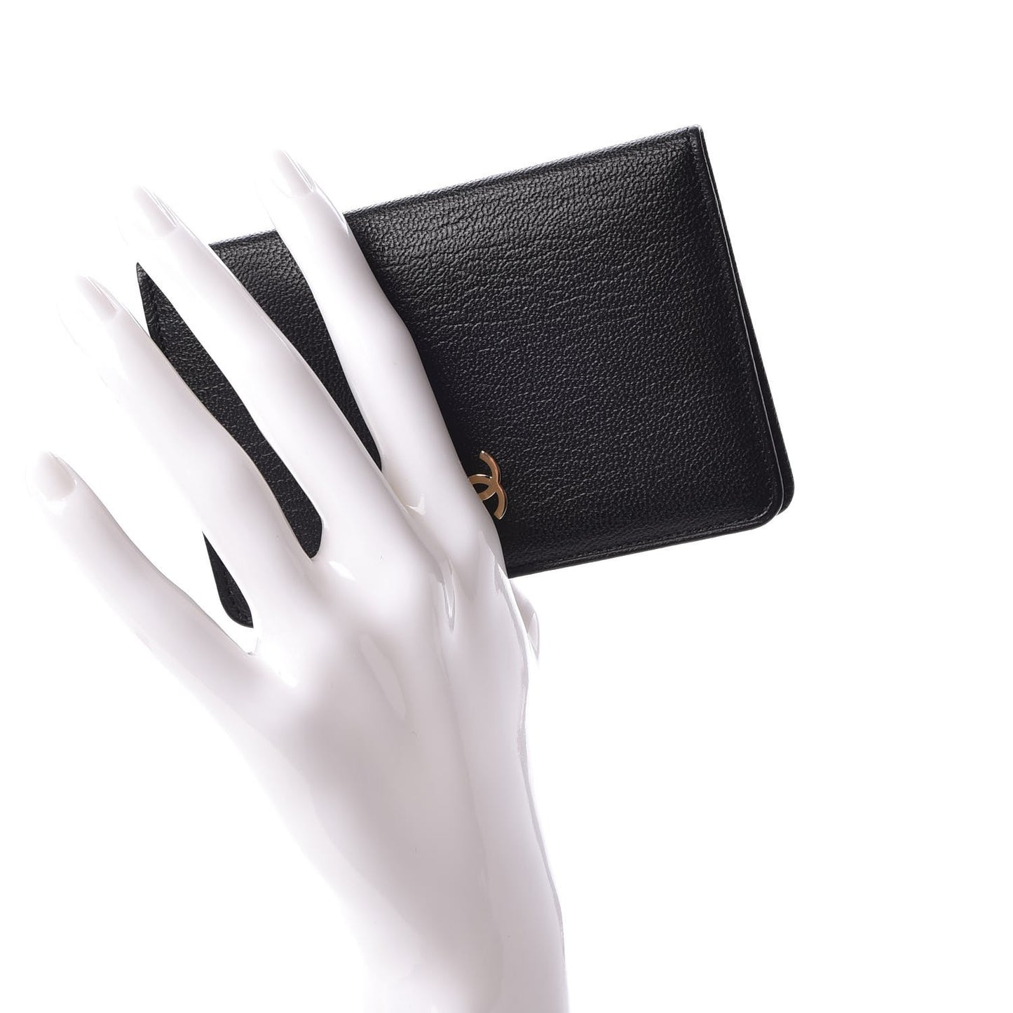 Goatskin Card Holder Wallet Black