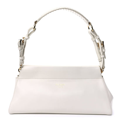 Prada Calfskin Medium Enchaine Bag Bianco 1 of 8