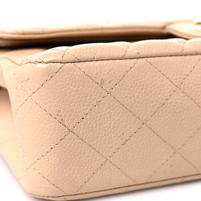Chanel Caviar Quilted Medium Double Flap Beige 19 of 22
