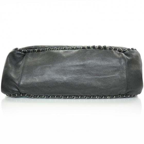 Chanel Leather Chain Hobo Black 5 of 9