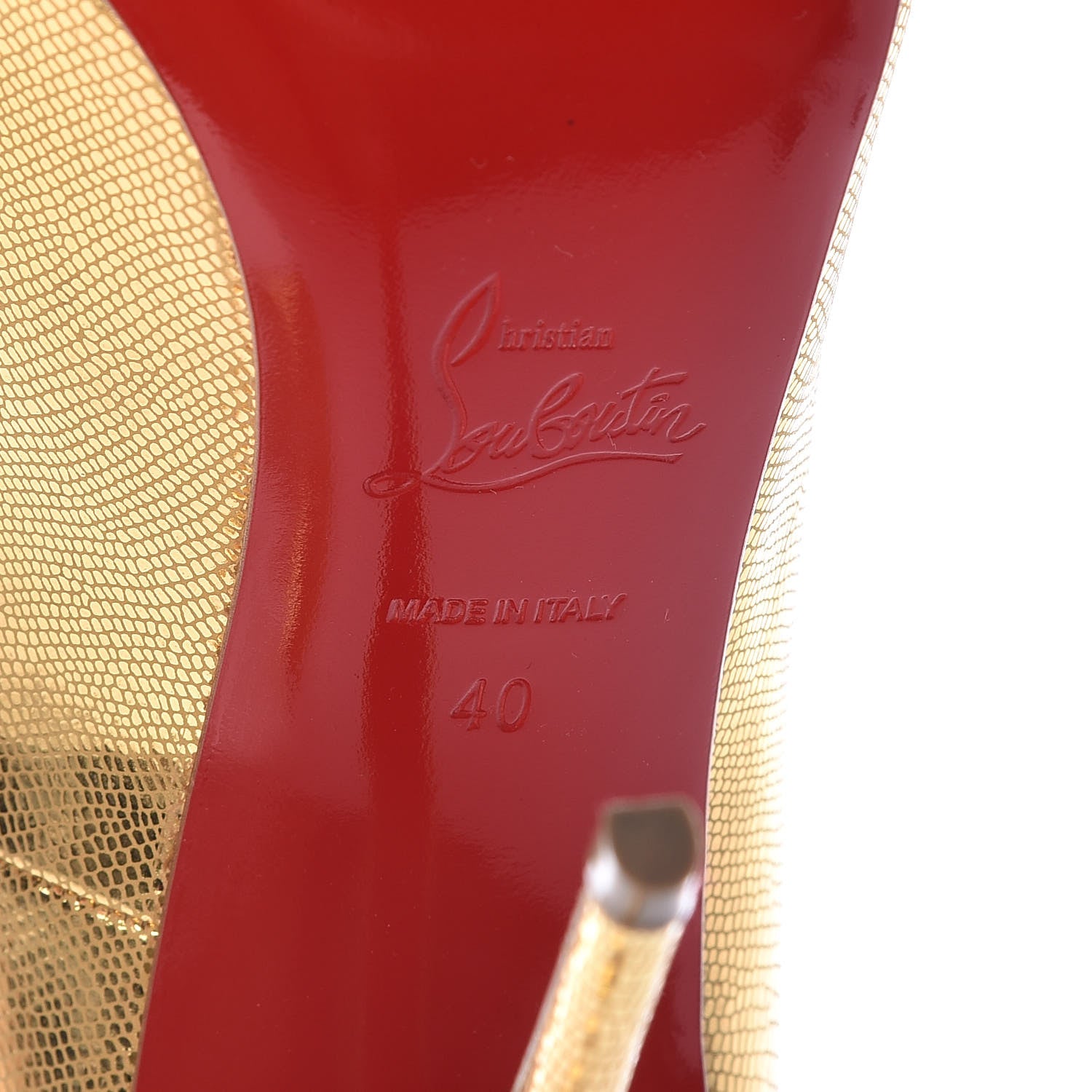 Christian Louboutin Laminato Dino So Kate 120 Pumps 40 Gold 7 of 8