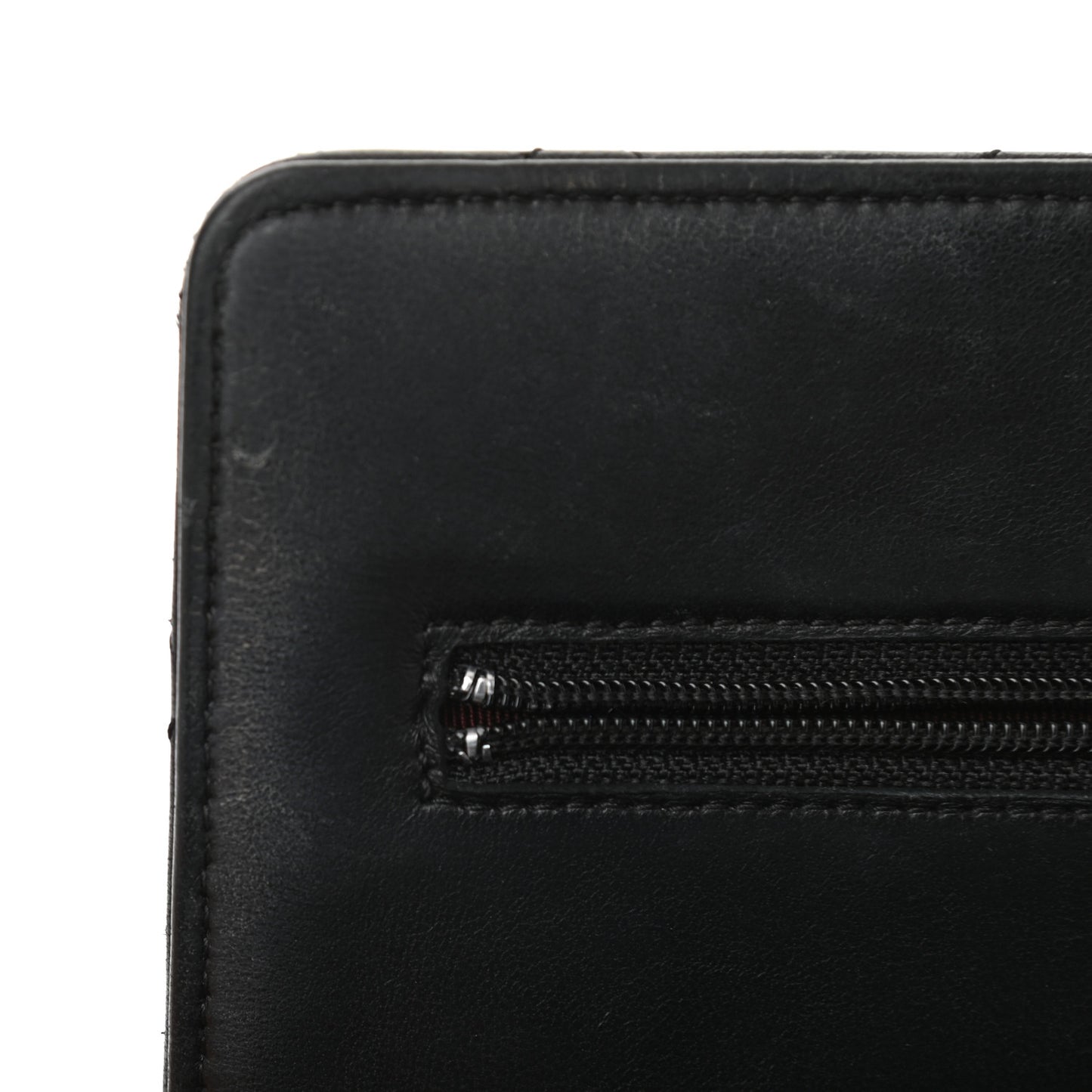 Lambskin Quilted Wallet On Chain WOC Black