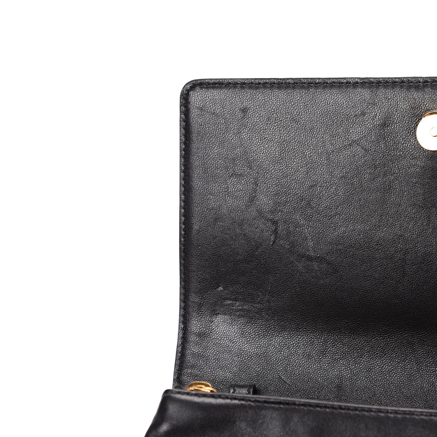 Saint Laurent Lambskin Diamond Quilted Monogram Angie Chain Bag Black 10 of 17