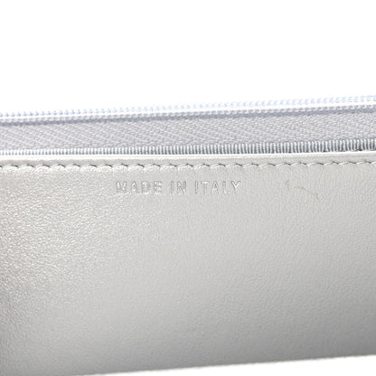 Chanel Metallic Lambskin Quilted Wallet On Chain WOC Silver 7 of 11