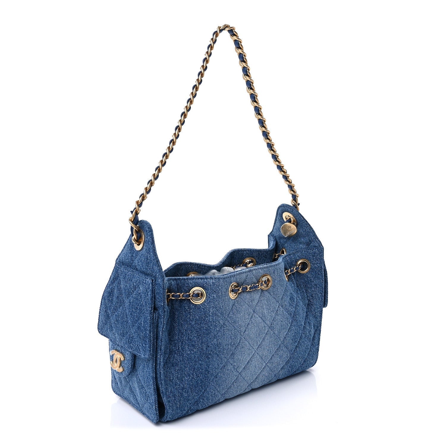 Chanel Washed Denim Quilted Mini  25 Handbag  Blue 2 of 8