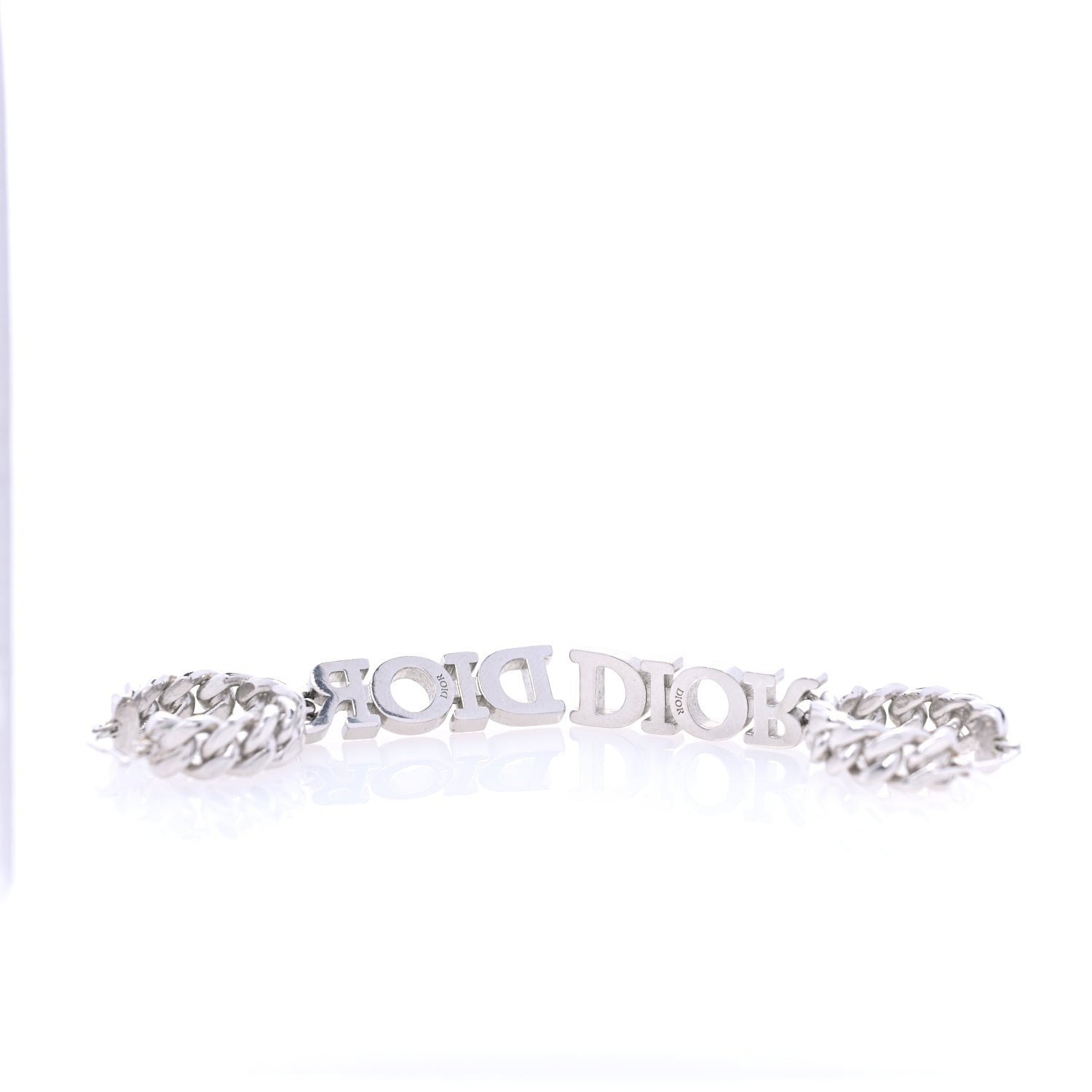 Christian Dior Crystal Dio(r)evolution Logo Hoop Drop Earrings  Silver 3 of 3