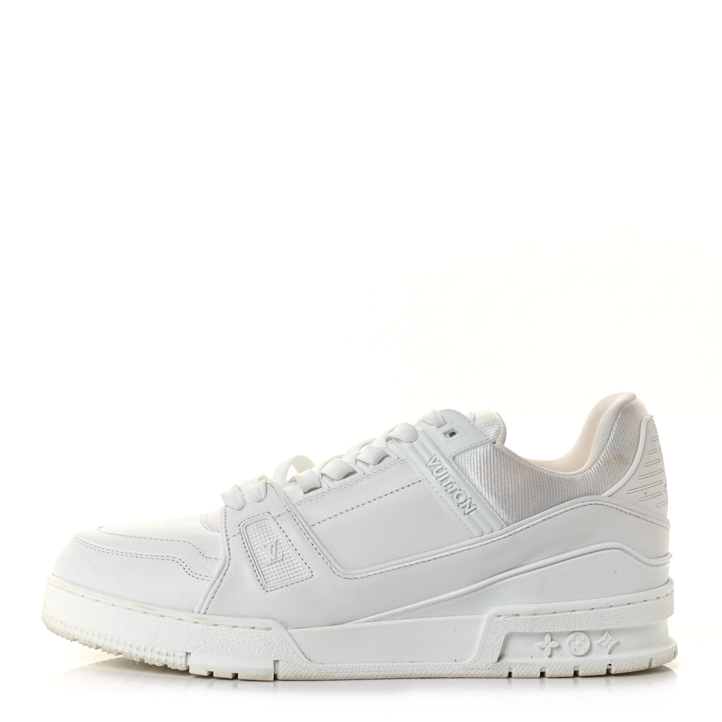 Calfskin Mens LV Trainer Sneakers 8.5 White