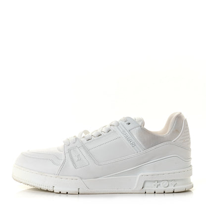 Louis Vuitton Calfskin Mens LV Trainer Sneakers 8.5 White 1 of 9