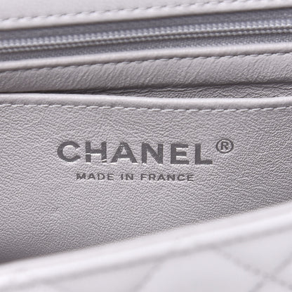 Chanel Lambskin Quilted Mini Rectangular Flap Grey 5 of 9
