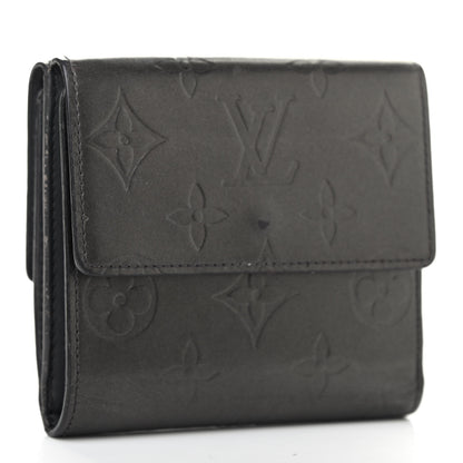 Louis Vuitton Mat Monogram Elise Wallet Black 2 of 5