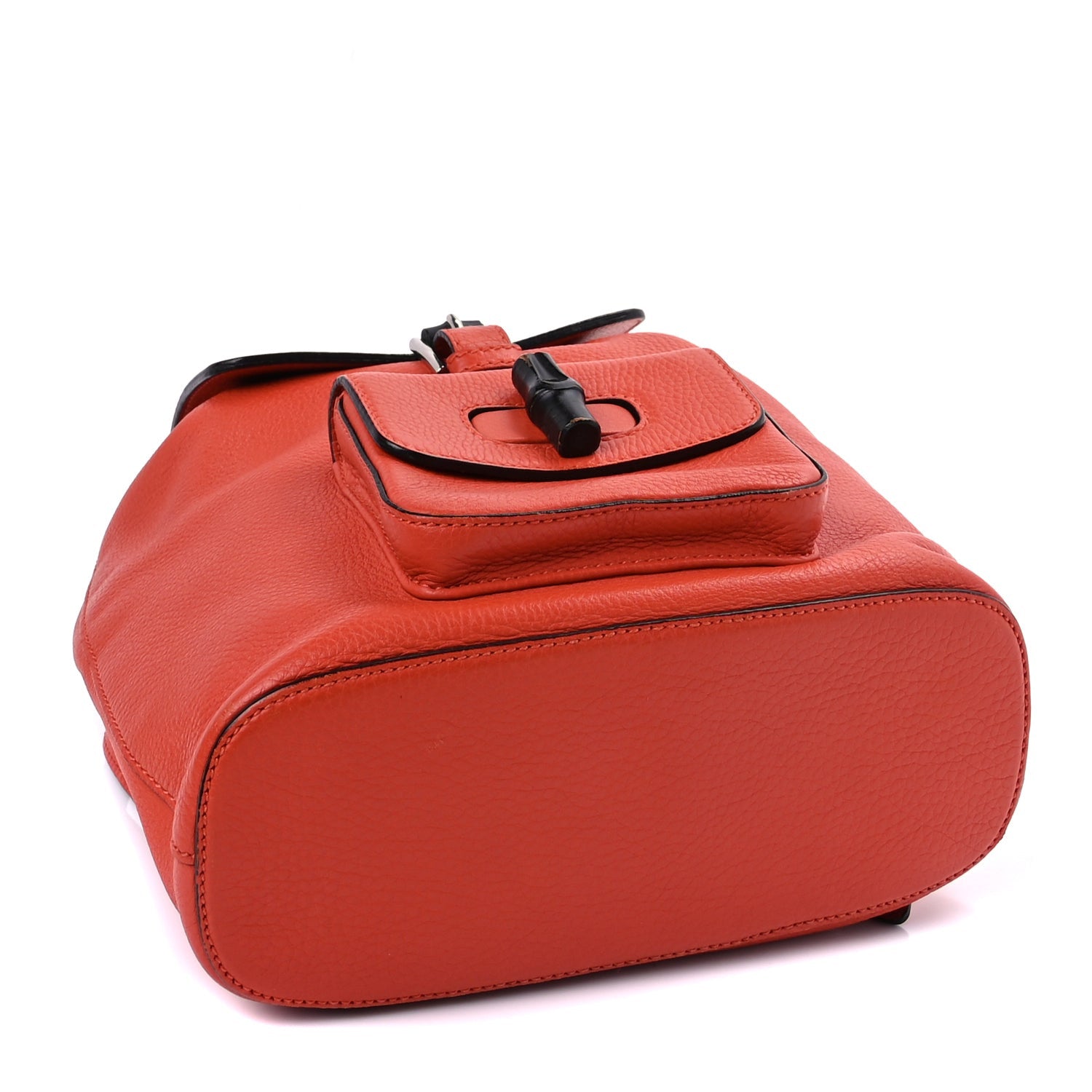Gucci Calfskin Small Bamboo Backpack Orange 3 of 8