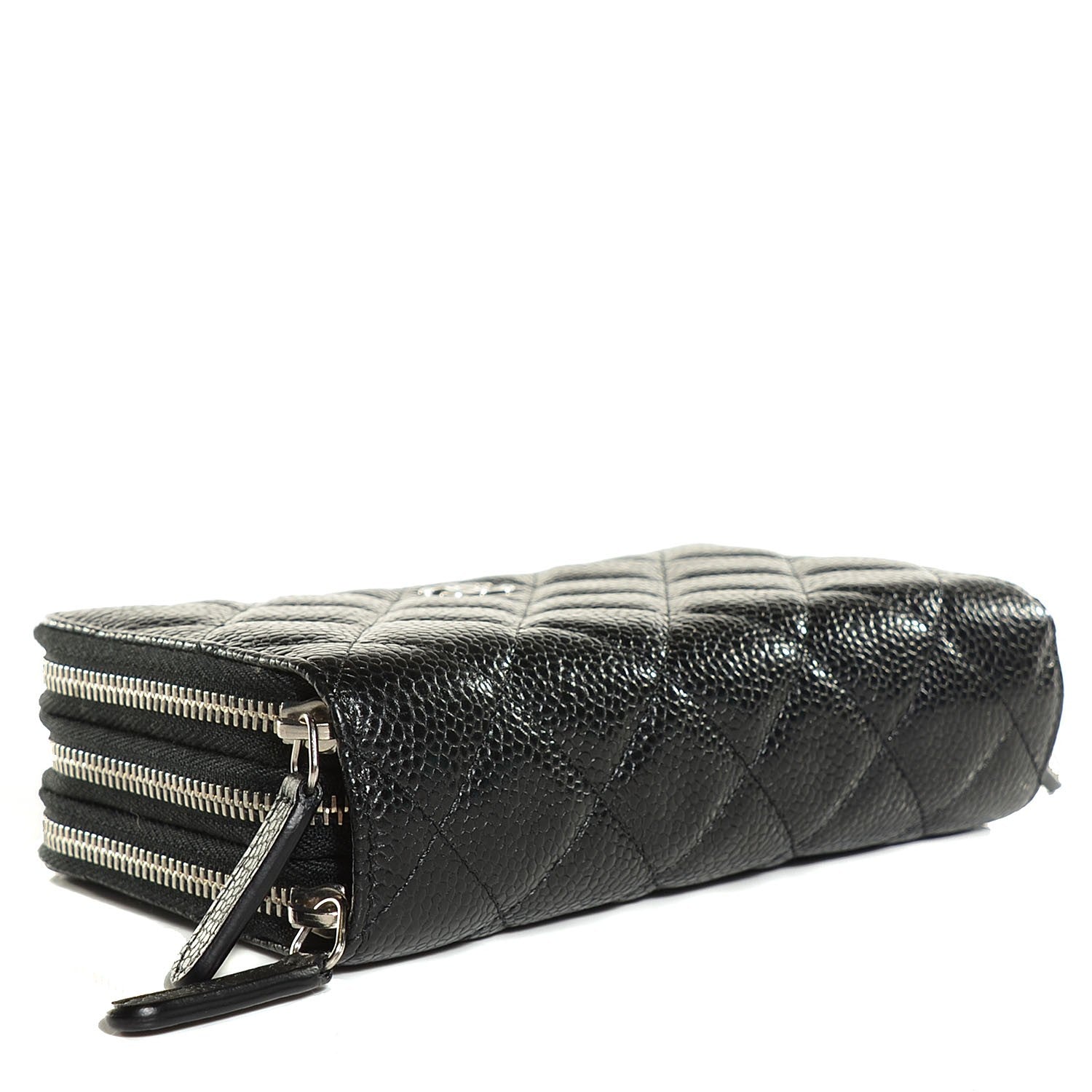 Chanel Caviar Quilted Calfskin Quilted Zip Around Phone Holder Black 4 of 8