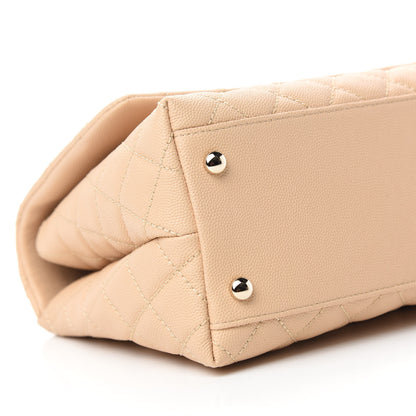 Chanel Caviar Lizard Embossed Quilted Small Coco Handle Flap Beige 6 of 11