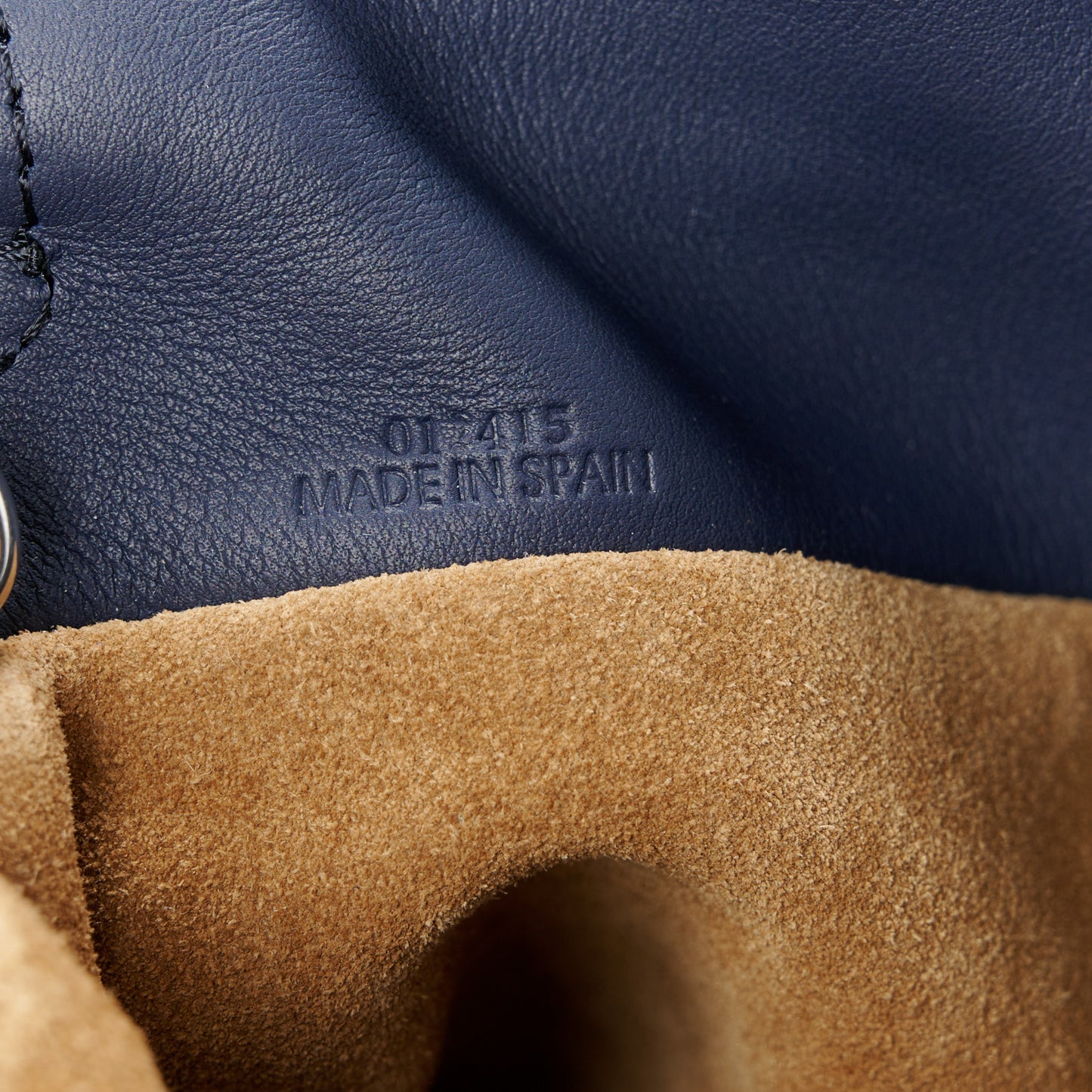 Calfskin Mini Flamenco Knot Clutch Abyss Blue