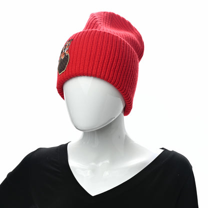 Louis Vuitton Wool Precious Tiger Beanie Red 2 of 4
