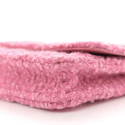 Chanel Tweed Quilted Flap Chain Waist Bag Pink 10 of 11