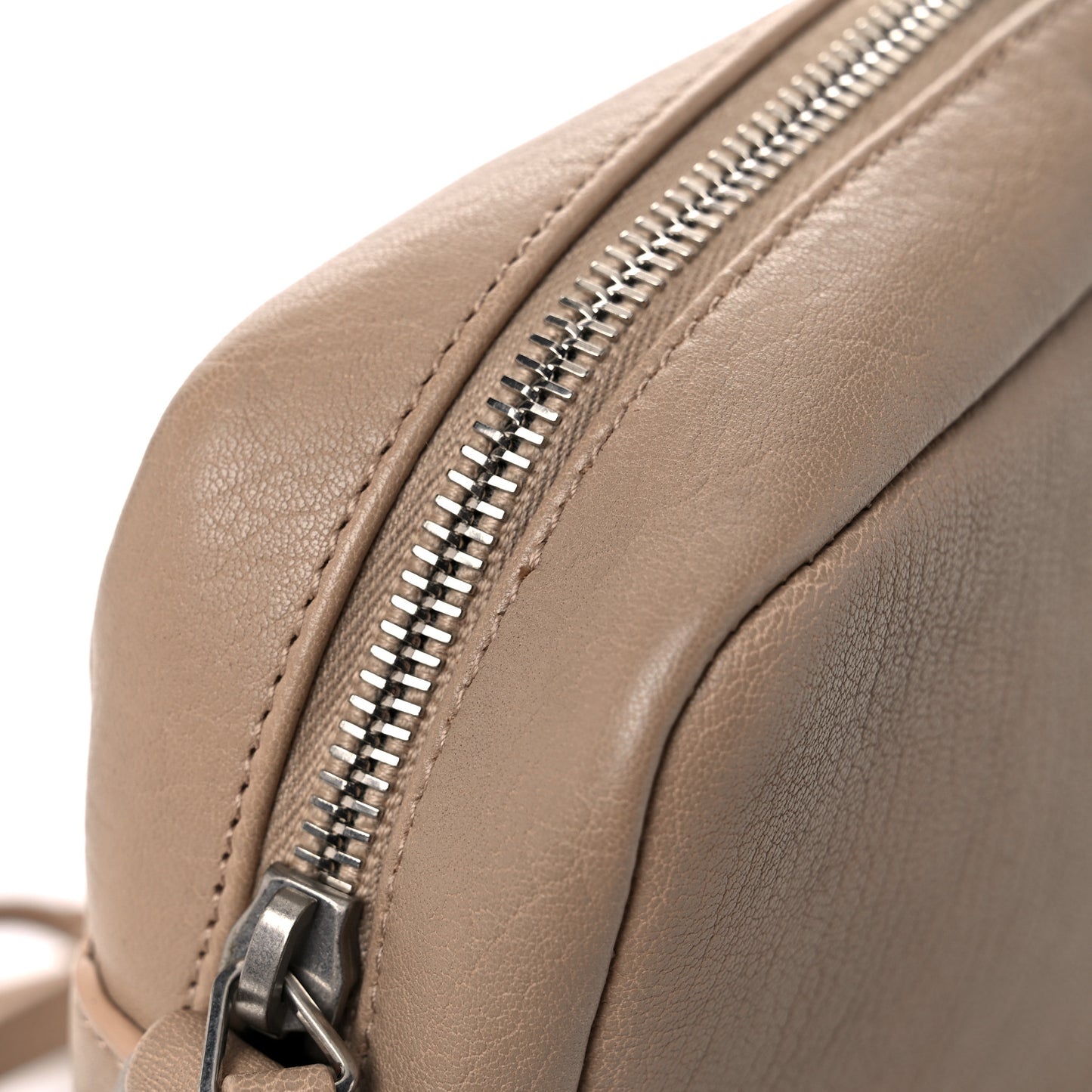 Lambskin Monogram Small Lou Camera Bag Dark Beige