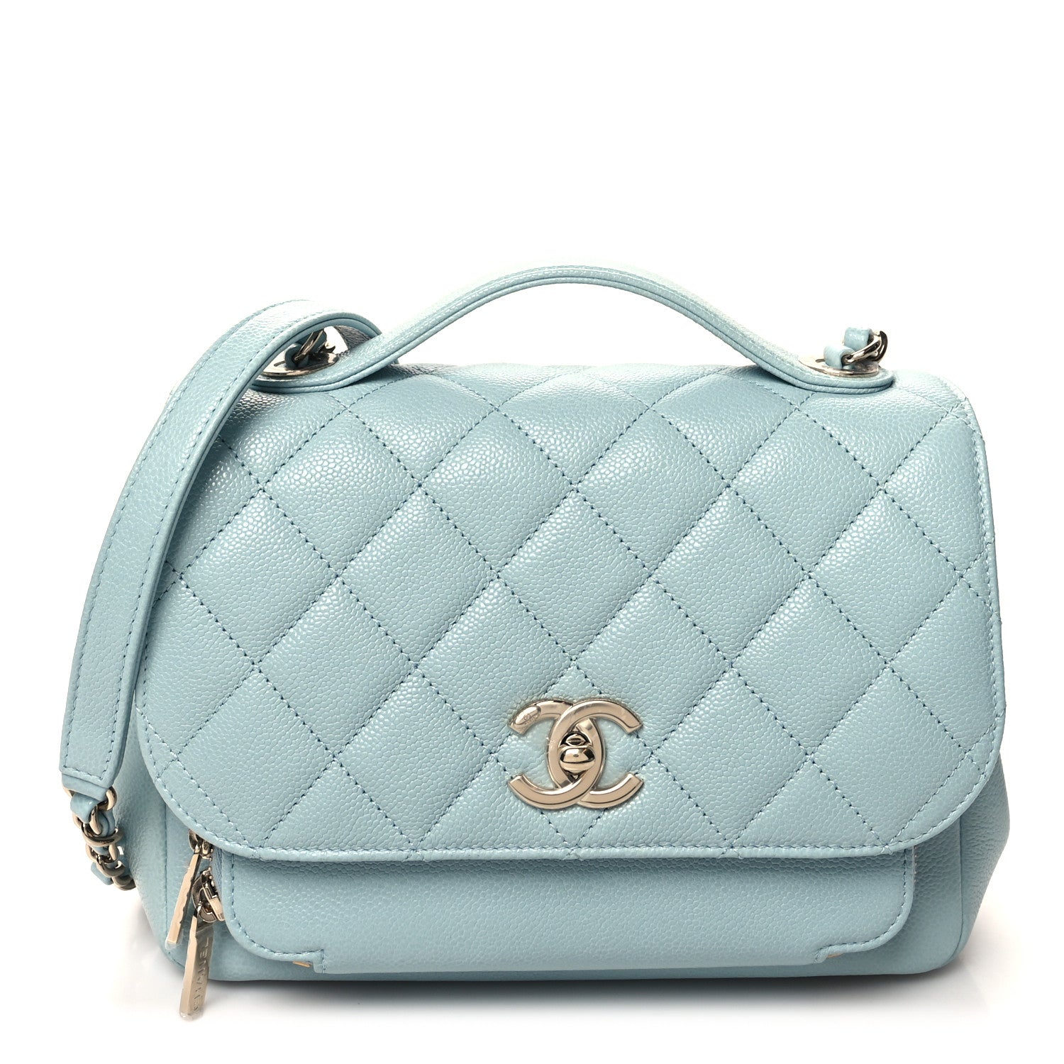 Chanel Caviar Quilted Medium Business Affinity Flap Light Blue 1 of 12