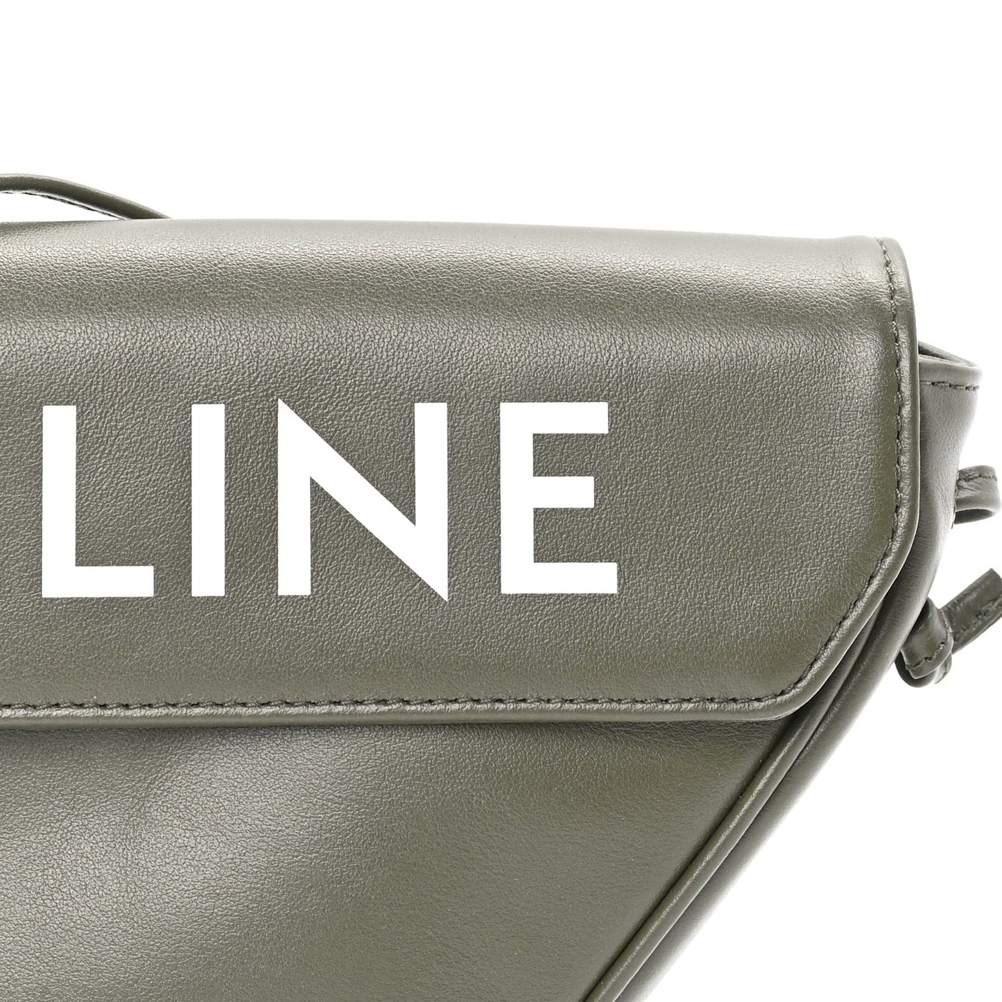 Smooth Calfskin Triangle Crossbody Bag  Green