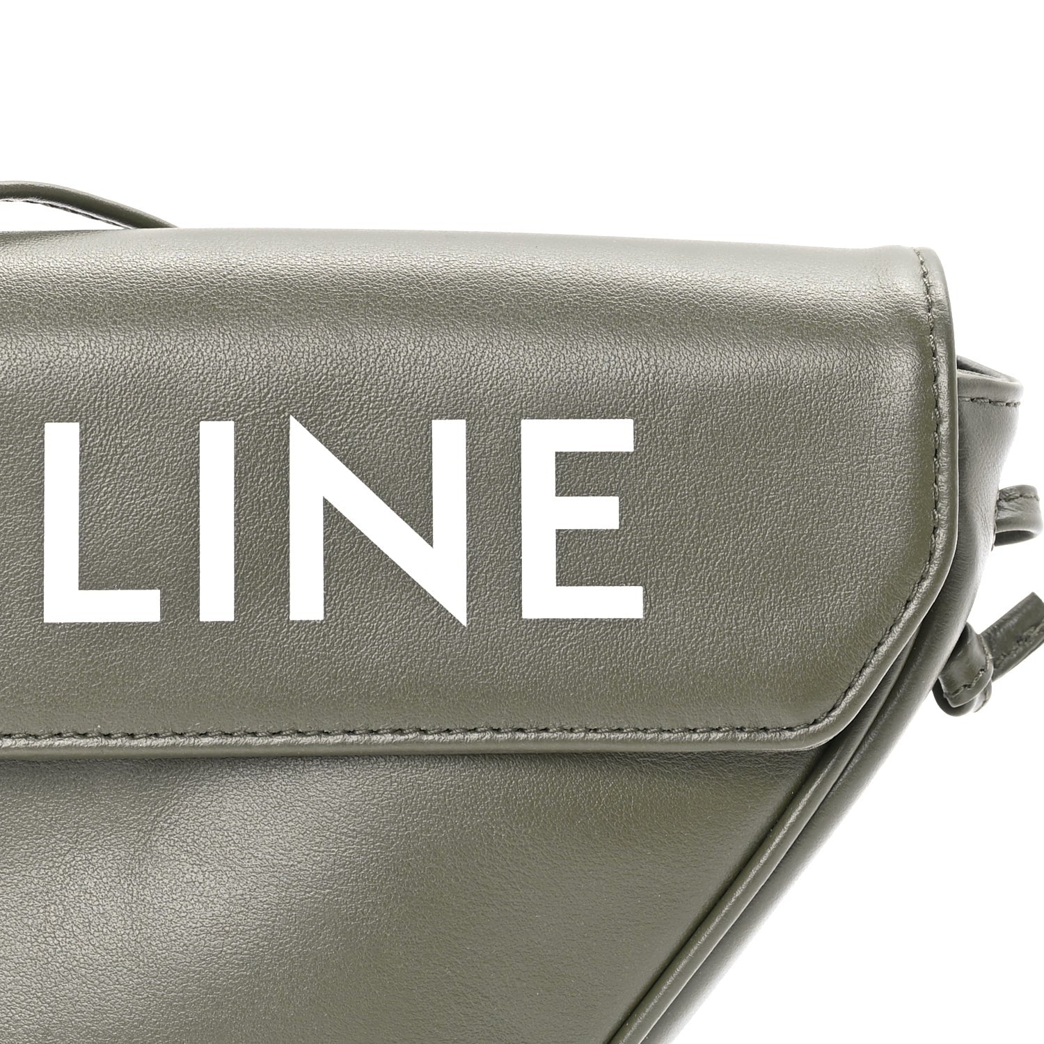 Celine Smooth Calfskin Triangle Crossbody Bag  Green 6 of 7