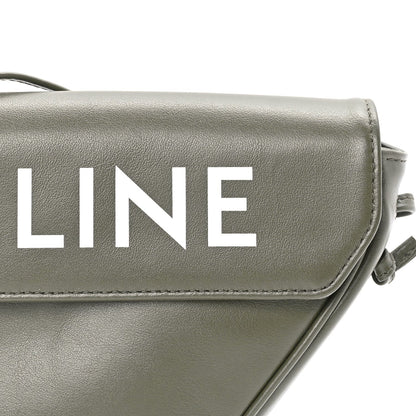 Celine Smooth Calfskin Triangle Crossbody Bag  Green 6 of 7
