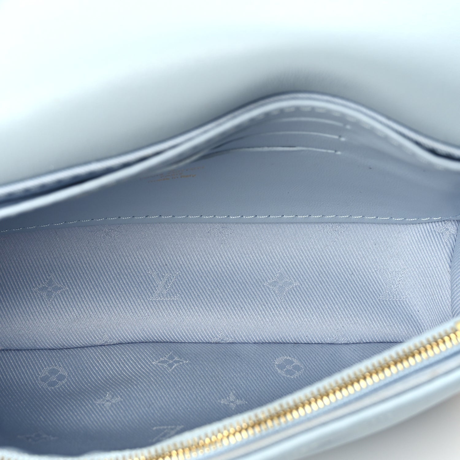 Louis Vuitton Calfskin Bubblegram Wallet On Strap Ice Blue 4 of 8