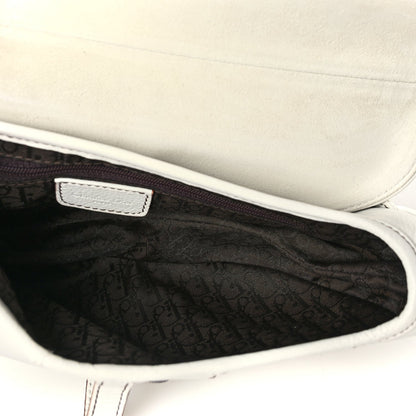 Christian Dior Calfskin Saddle Bag White 4 of 8