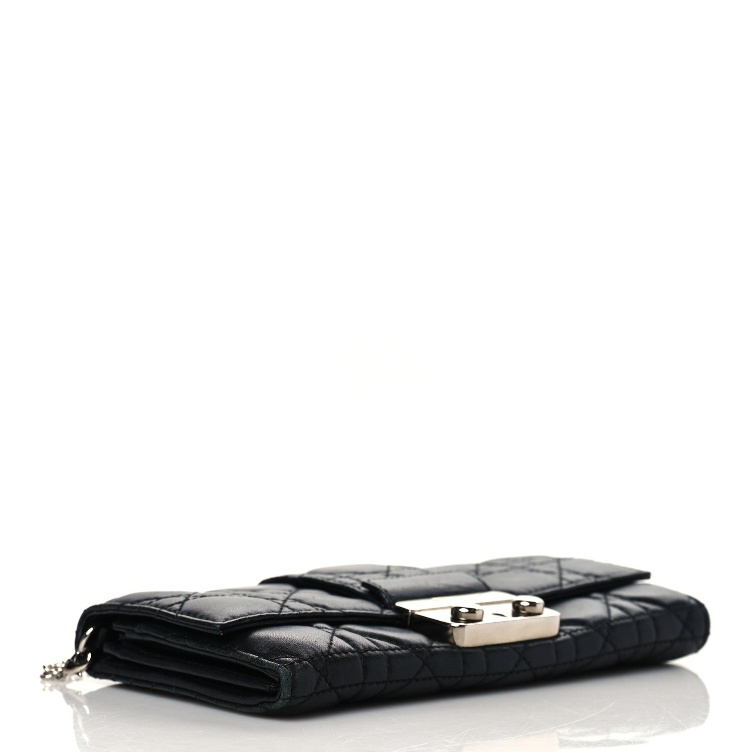 Christian Dior Lambskin Cannage Miss Dior Chain Wallet Black 4 of 14