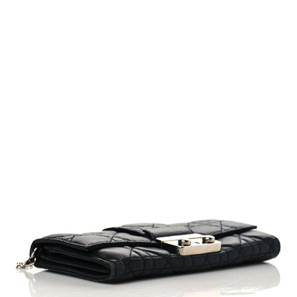 Christian Dior Lambskin Cannage Miss Dior Chain Wallet Black 4 of 14