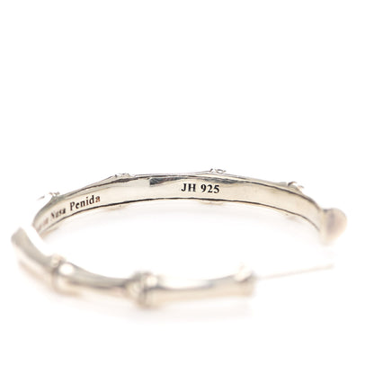 John Hardy Sterling Silver 41mm Bamboo Hoop Earrings 5 of 5