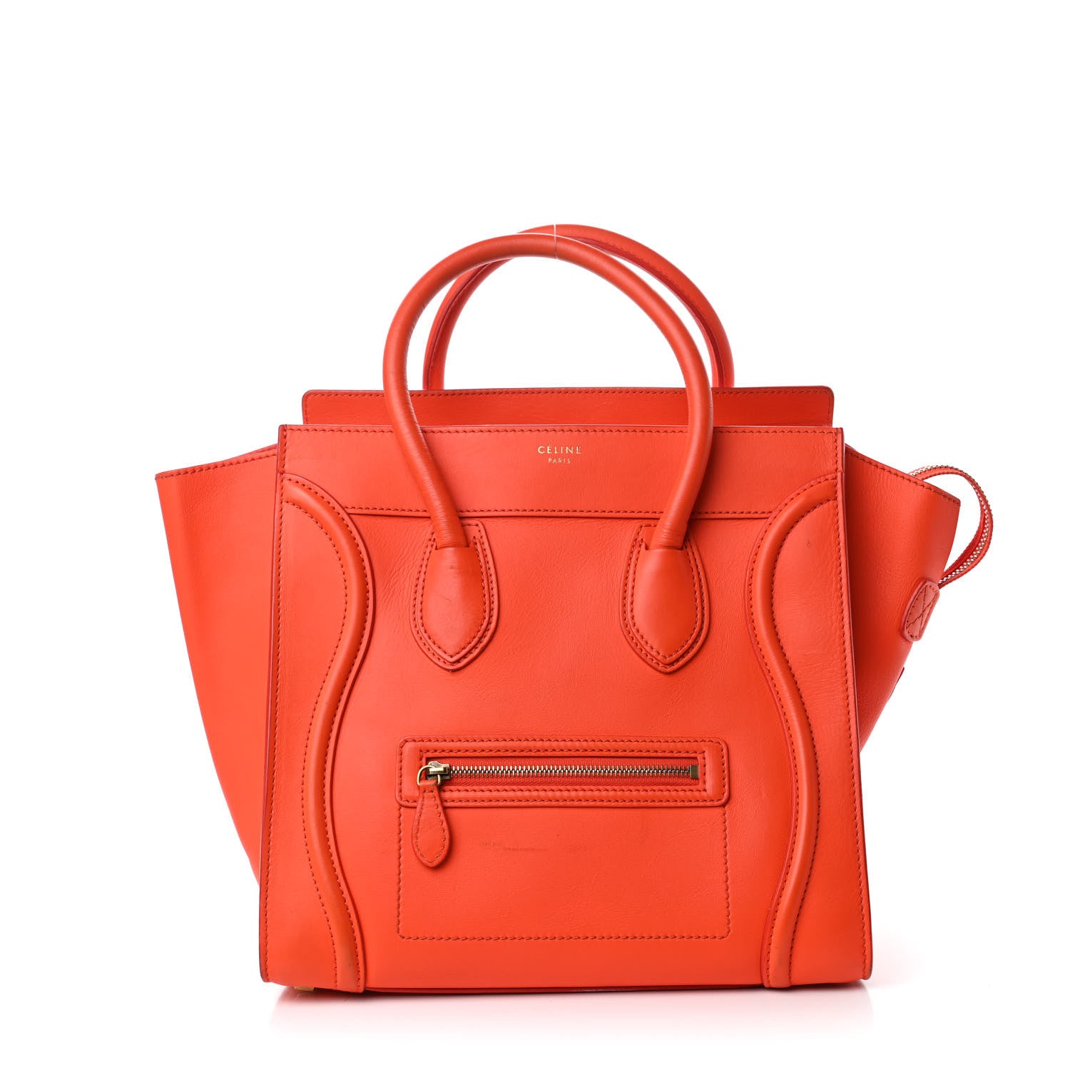 Celine Smooth Calfskin Mini Luggage Orange 2 of 23