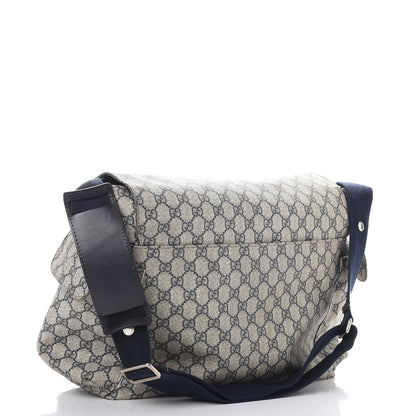 Gucci GG Plus Monogram Messenger Diaper Bag Navy 3 of 8