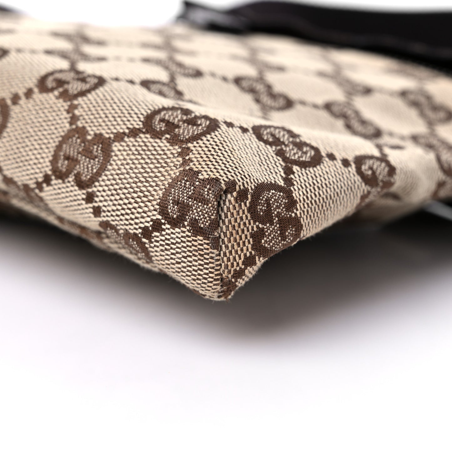 GG Monogram Double Pocket Belt Bag Dark Brown