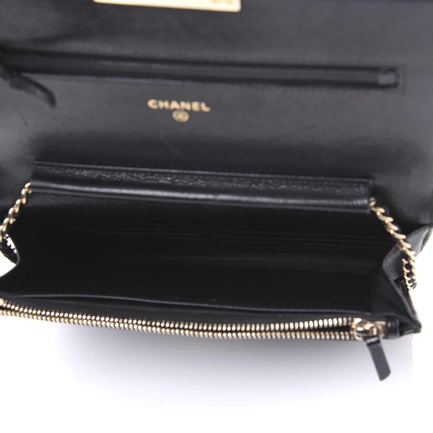 Chanel Caviar Quilted Golden Class Wallet On Chain WOC Black 4 of 10
